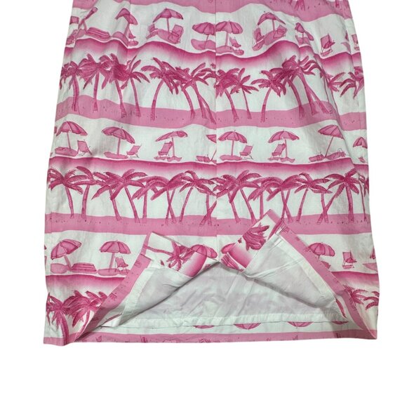 Talbot Pink Beach Print Summer Sheath Dress Size 6 - Picture 5 of 7
